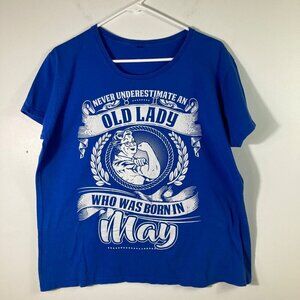 Womens‎ Born In May Tee Shirt Blue XL